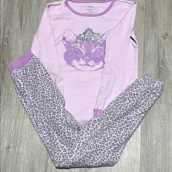 4/$30 Place Purple Cat Print Pajama Set size 10 - Picture 1 of 1